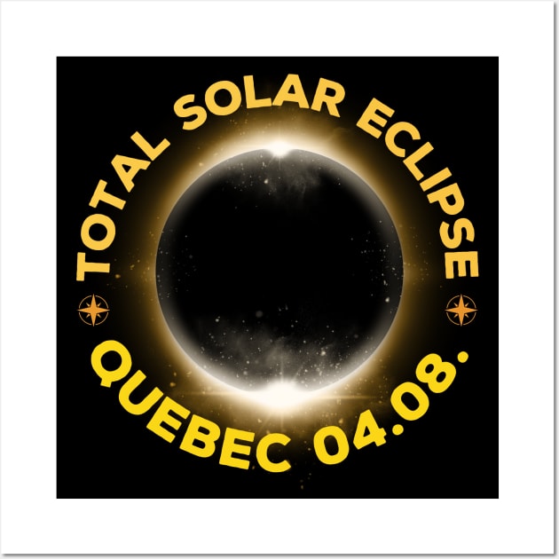 Total Solar Eclipse 2024 Quebec, Canada Wall Art by HappyPeeps